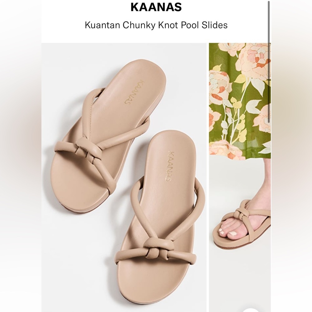 Barely worn KAANAS
Kuantan Chunky Knot Pool Slides